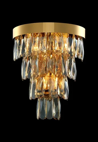 Бра ABIGAIL AP3 GOLD/AMBER Crystal Lux янтарный на 3 лампы, основание золотое в стиле классический  фото 4
